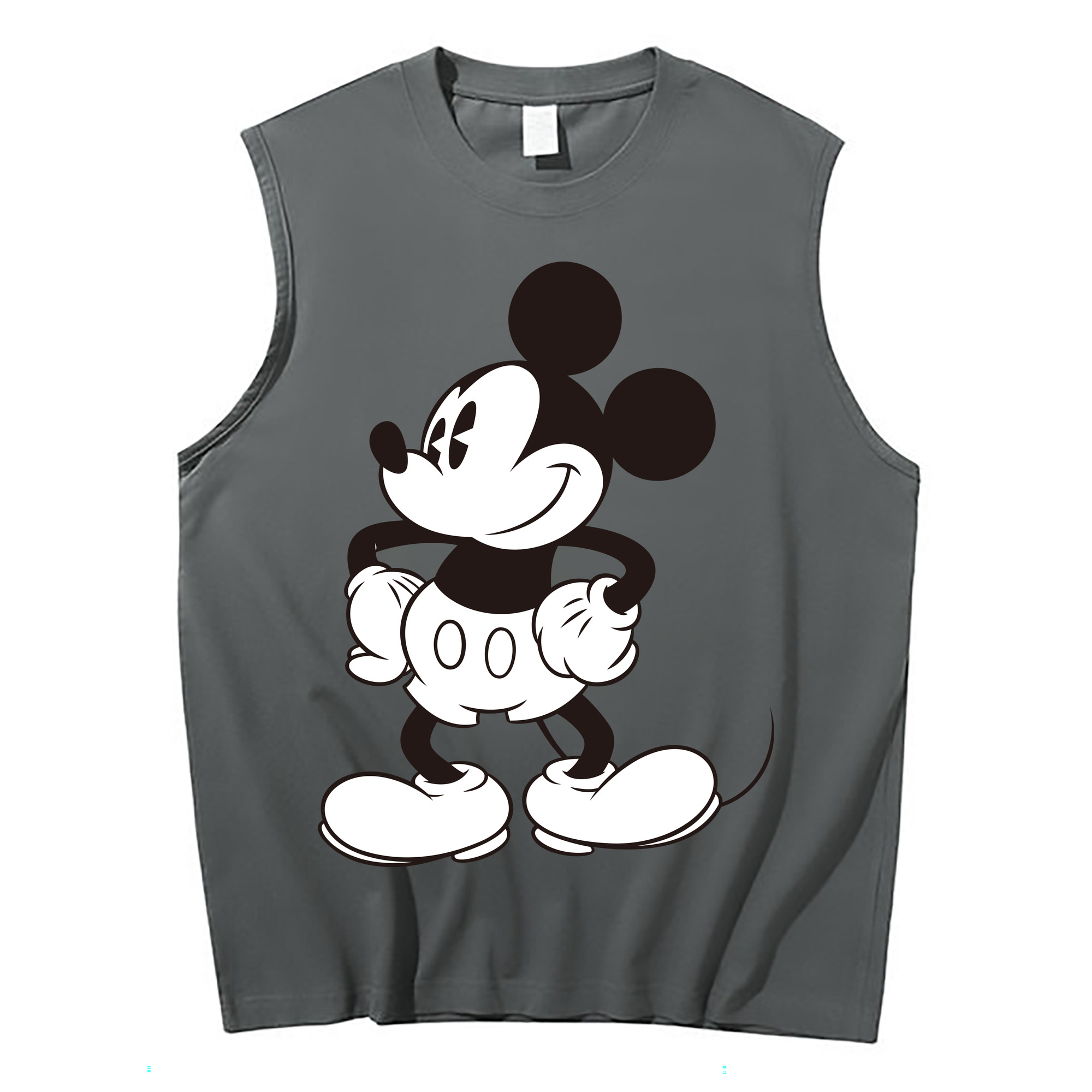 ミッキーマウス Mickey Mouse コットン100％タンクトップ（フロントプリント）